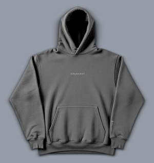 'independent' women's organic hoodie in grey